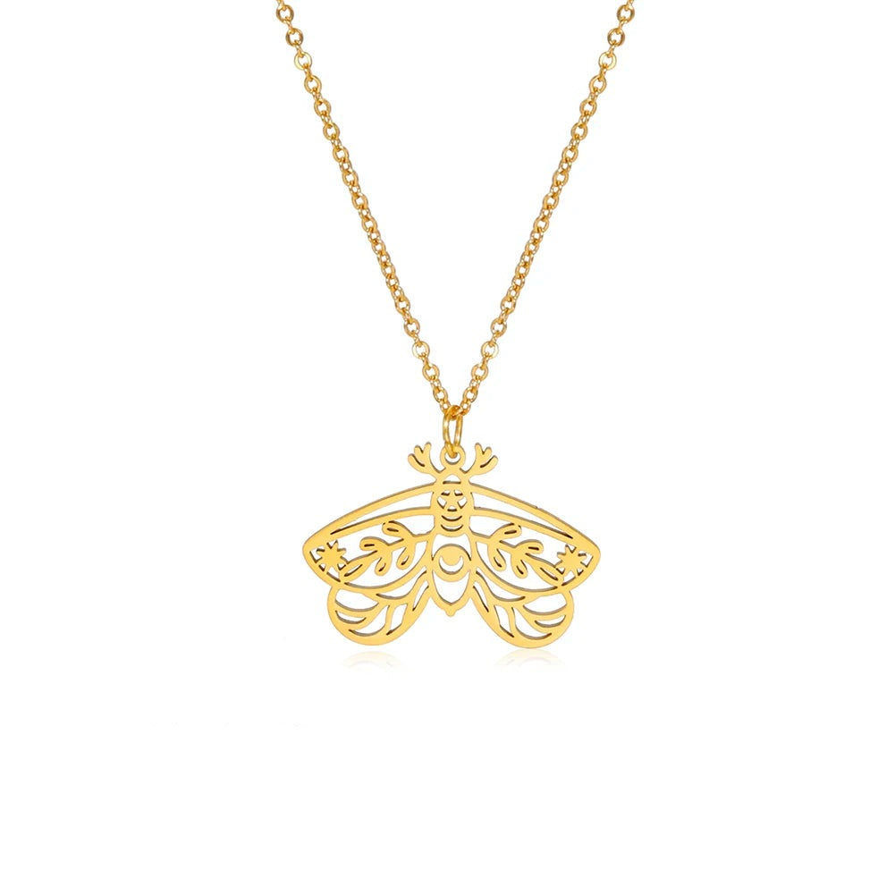 Flora - Collier minimaliste avec pendentif papillon