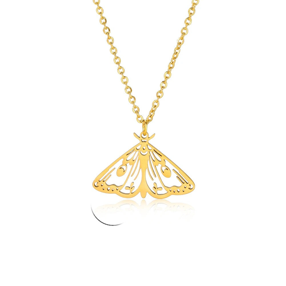 Flora - Collier minimaliste avec pendentif papillon