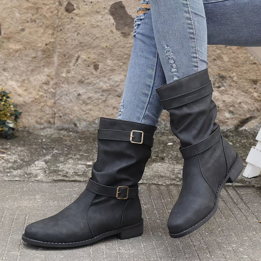 Kasha - Bottines western vintage à boucle pour femme