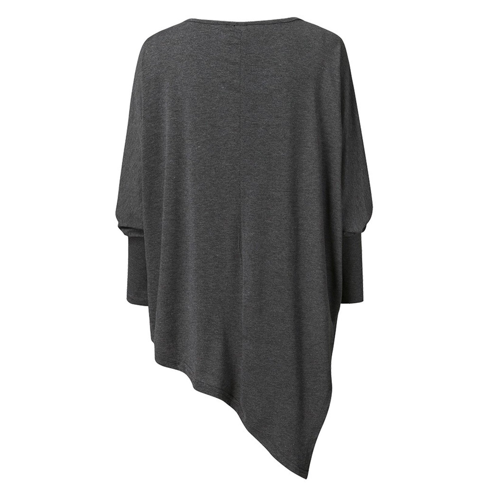 Bellachicha - Elegante asymmetrische Bluse mit lockerer Passform | Minimalistische schwarze asymmetrische Bluse