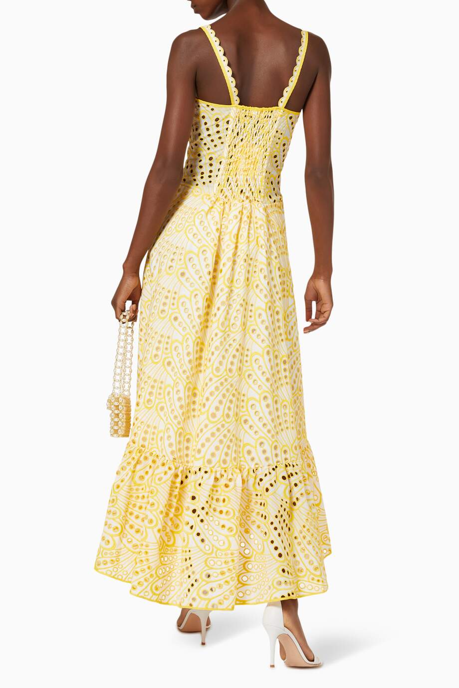 Dolly – Midi-Bustierkleid aus bestickter Spitze