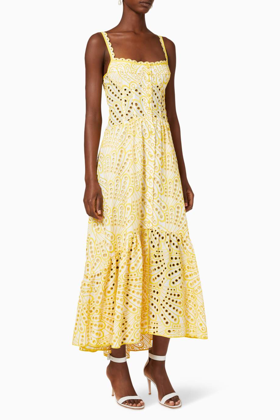 Dolly – Midi-Bustierkleid aus bestickter Spitze