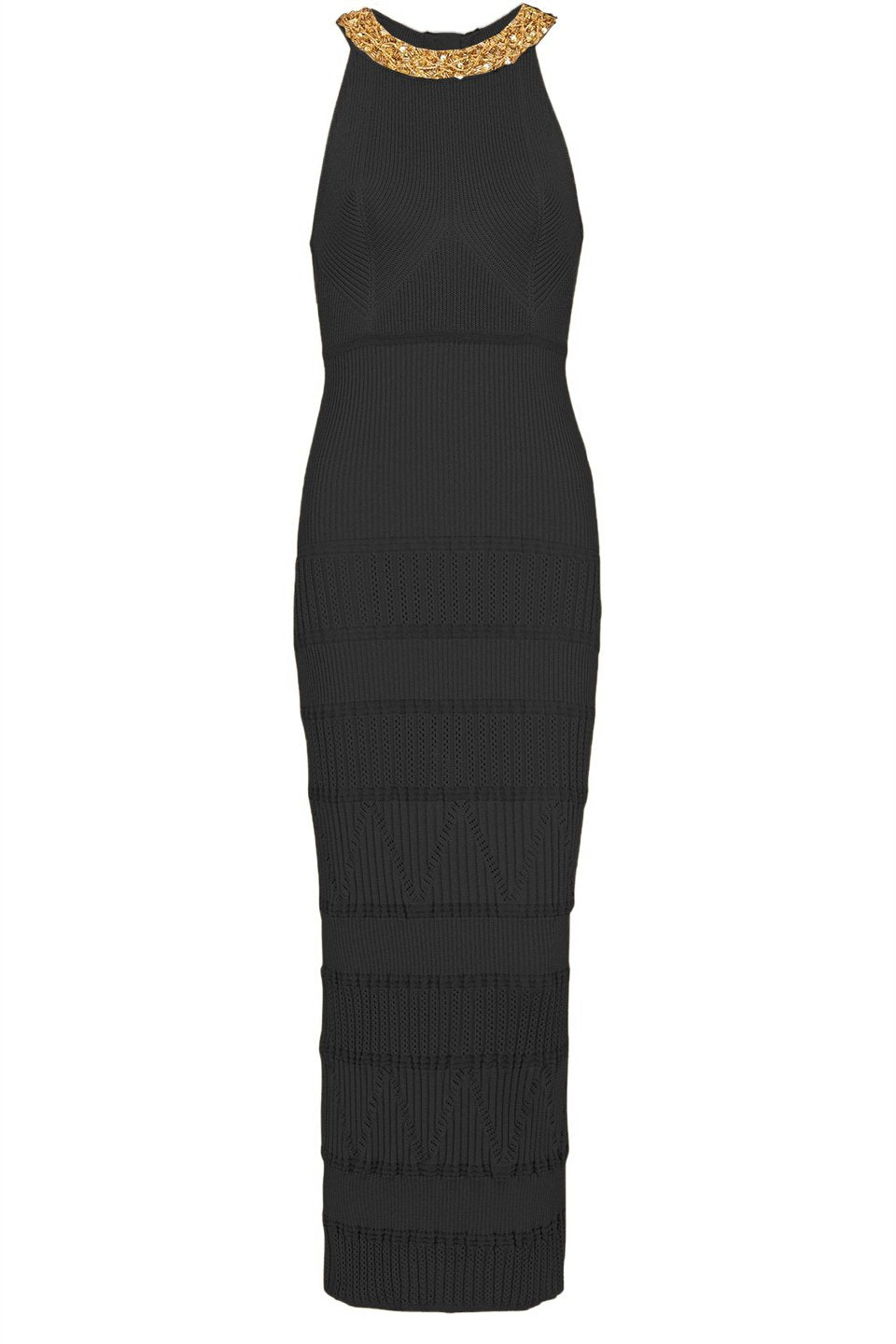 Donna – Besticktes Midi-Strickkleid mit Rollkragen