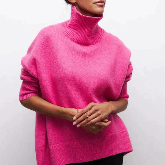 Amélie – pull col roulé oversize