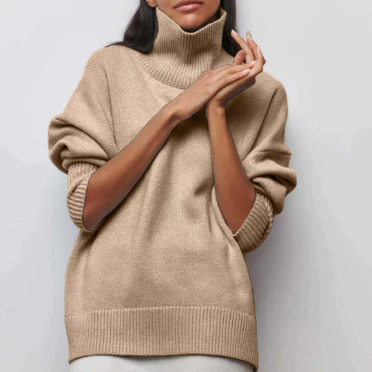 Amélie – pull col roulé oversize