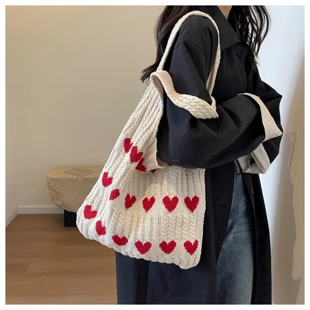 Bellachicha - Strickhandtasche mit Herz