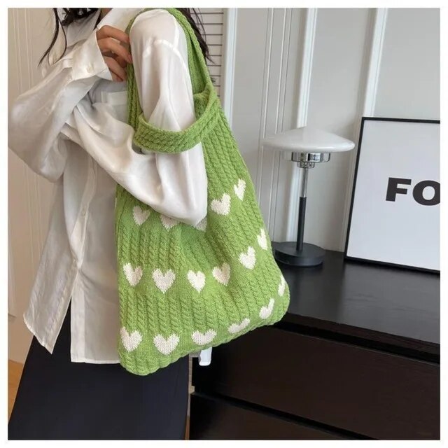 Bellachicha - Strickhandtasche mit Herz