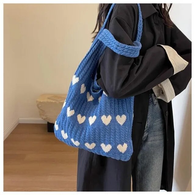 Bellachicha - Strickhandtasche mit Herz