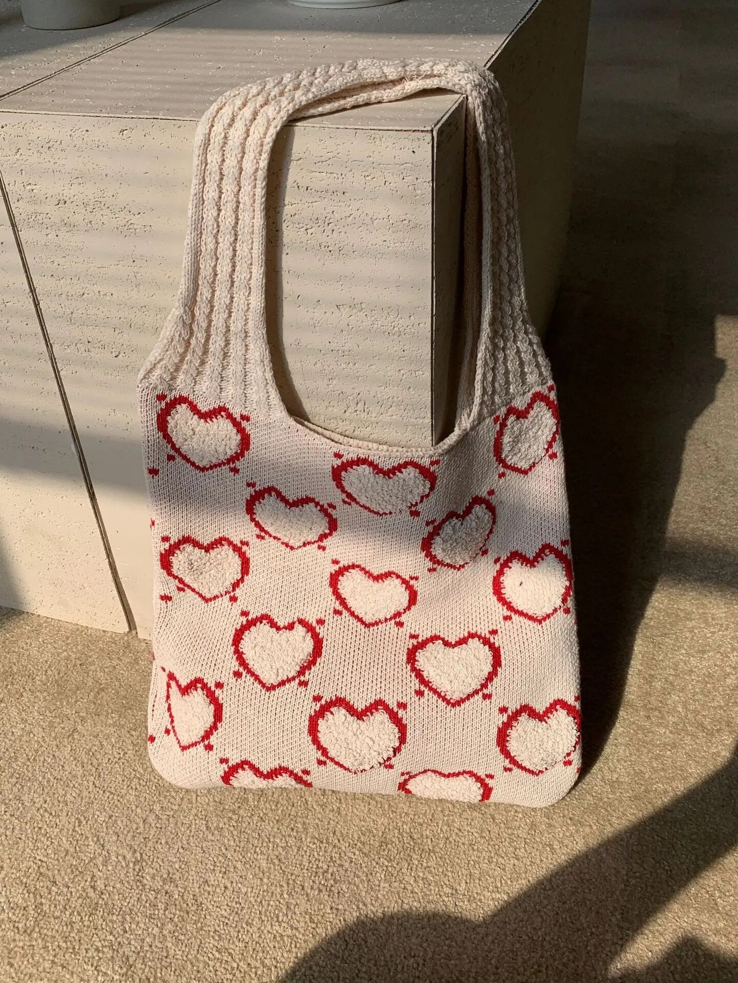 Bellachicha - Strickhandtasche mit Herz