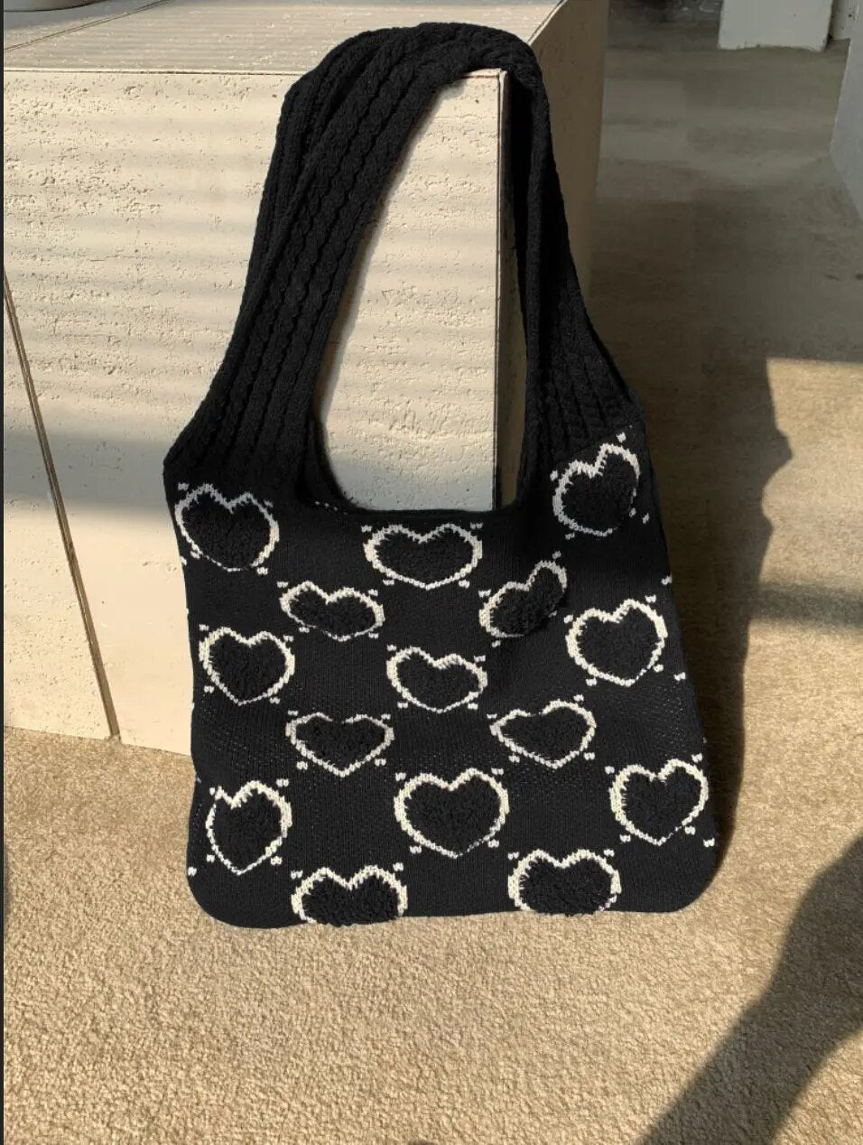 Bellachicha - Strickhandtasche mit Herz
