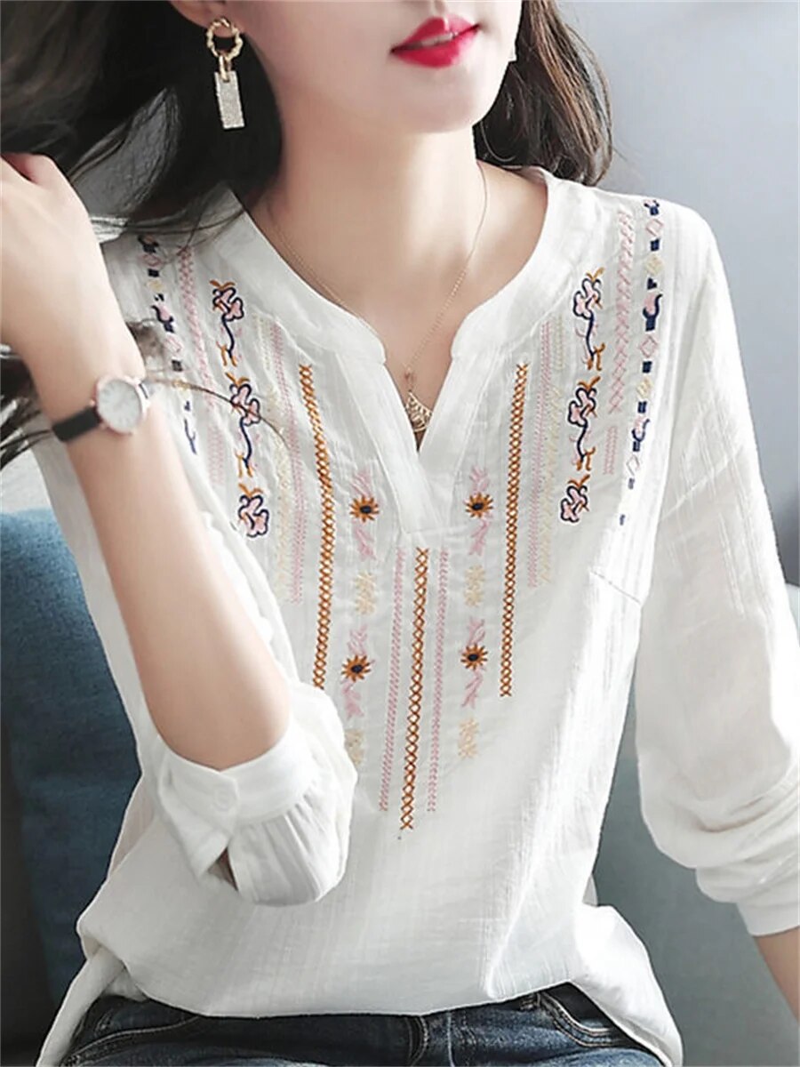 Bellachicha - Bluse mit Stickerei
