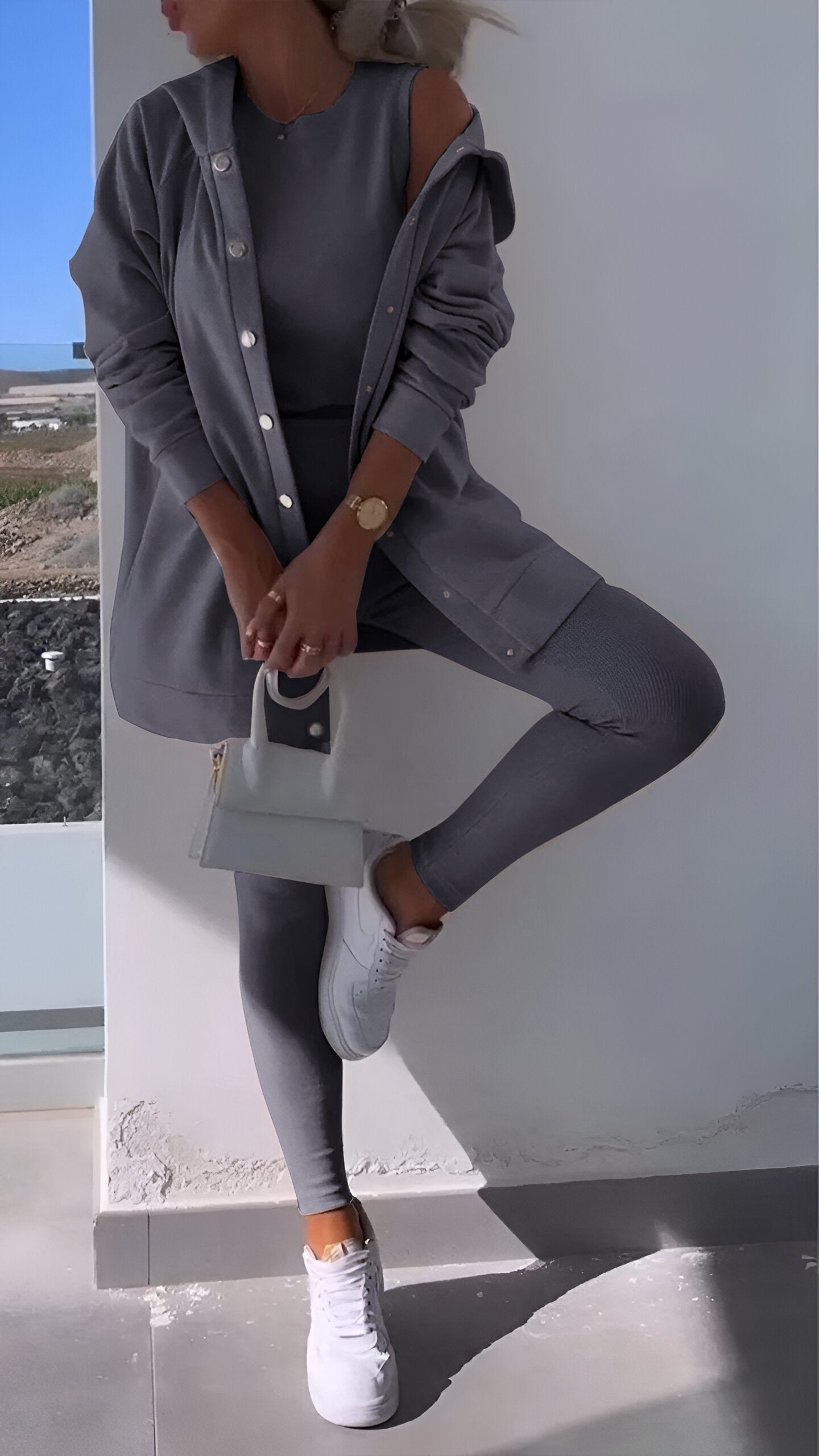 Cosyset - cardigan avec sweat à capuche
