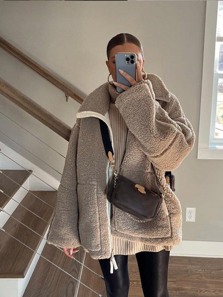 Stuttgart | Veste Sherpa élégante et chaude