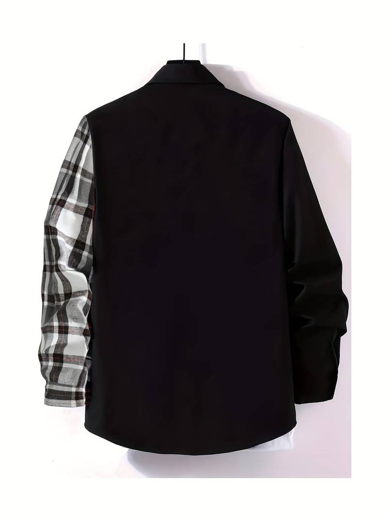 Alexander – chemise fine à manches longues et blocs de couleurs