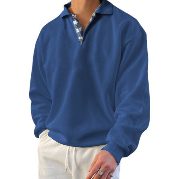 Albert - Sweat à capuche à manches longues et col en V pour homme