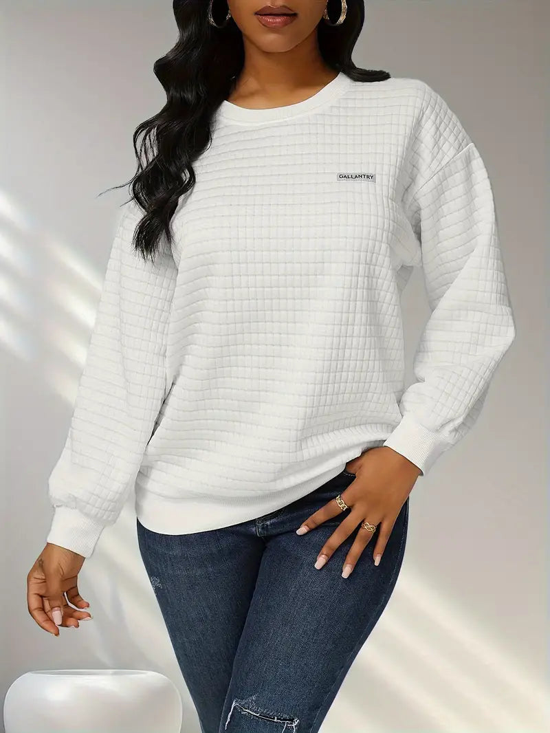 Olivia – pull gaufré décontracté et ample