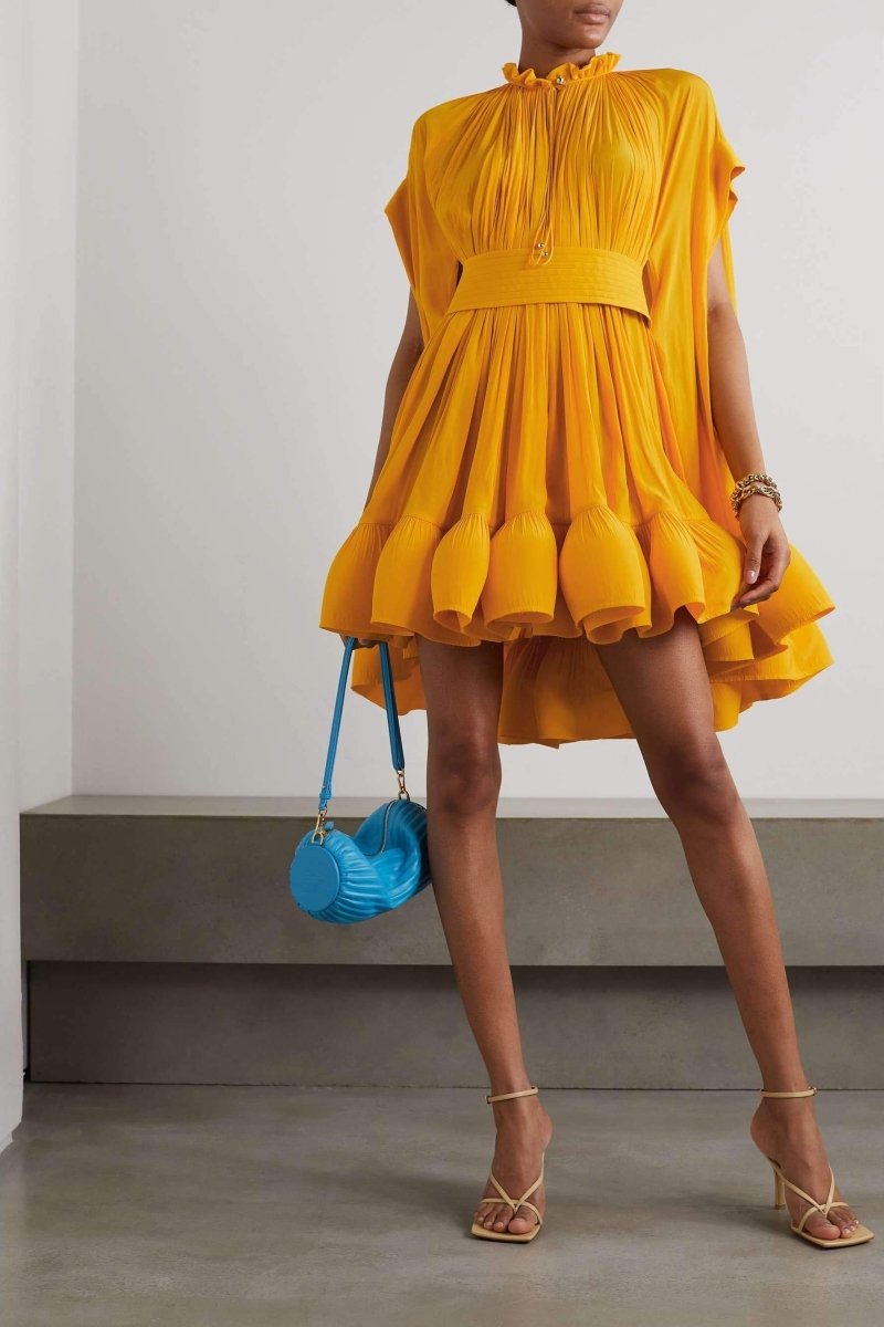 Eartha Minikleid mit Rüschen und Cape-Effekt