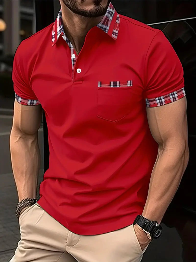 Nicholas – Chemise boutonnée décontractée à col en V pour homme