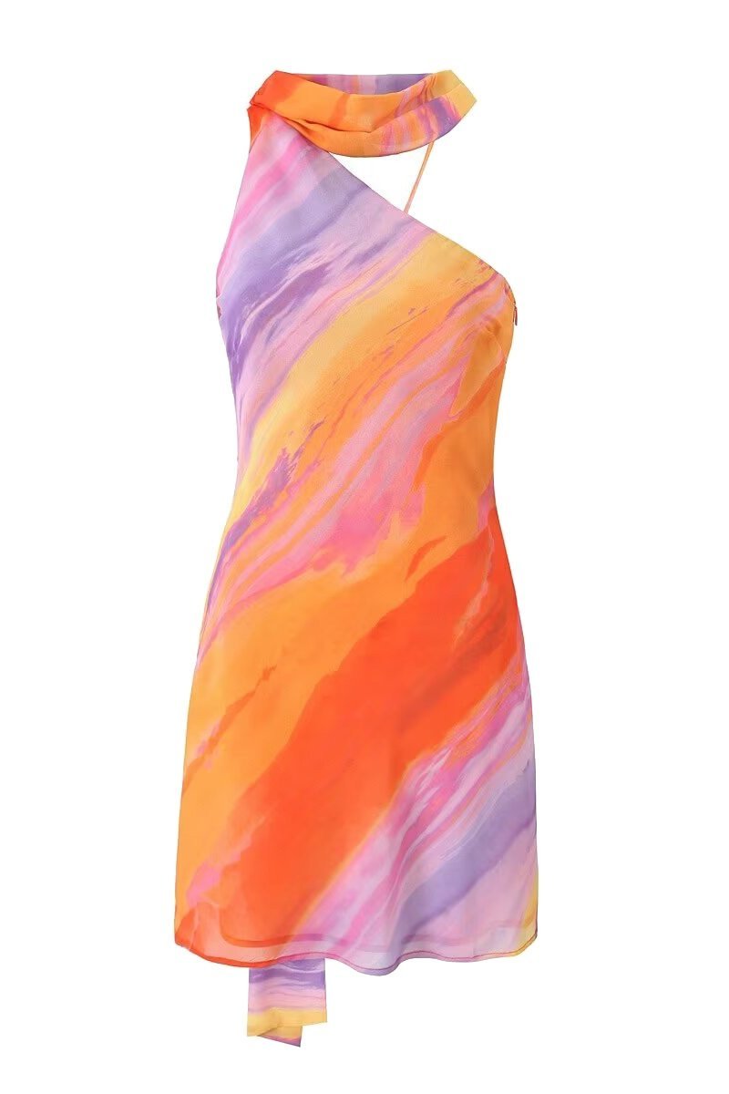 Elena One-Shoulder-Minikleid mit Schnürung