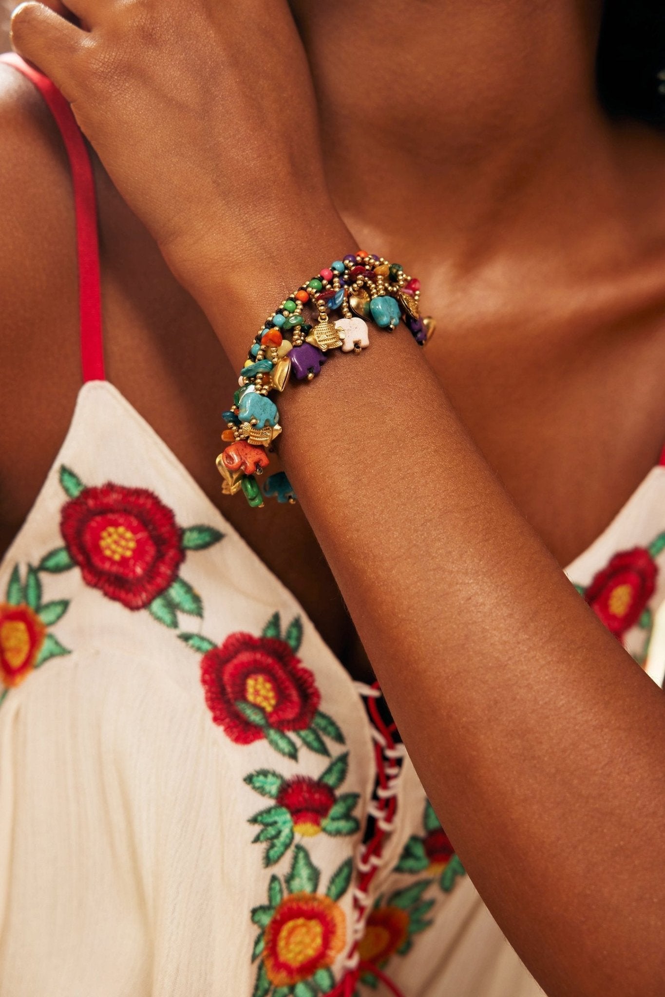 Elefanten Retro Geflochtenes Armband