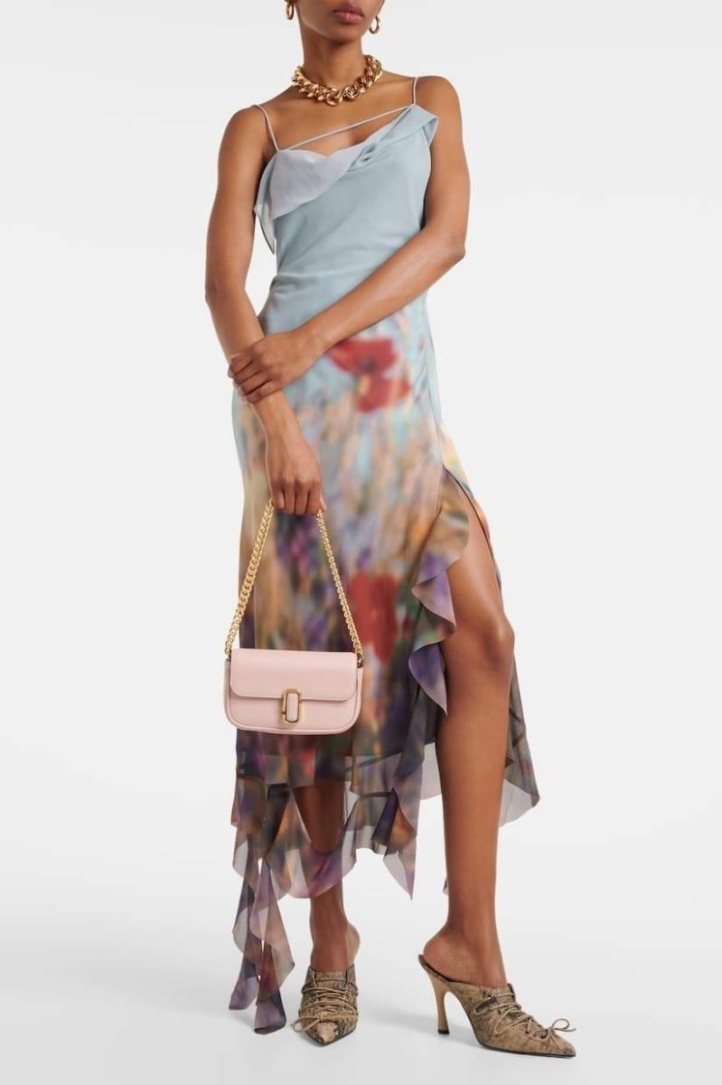 Elvira – Midi-Unterkleid mit Rüschen und Blumendruck