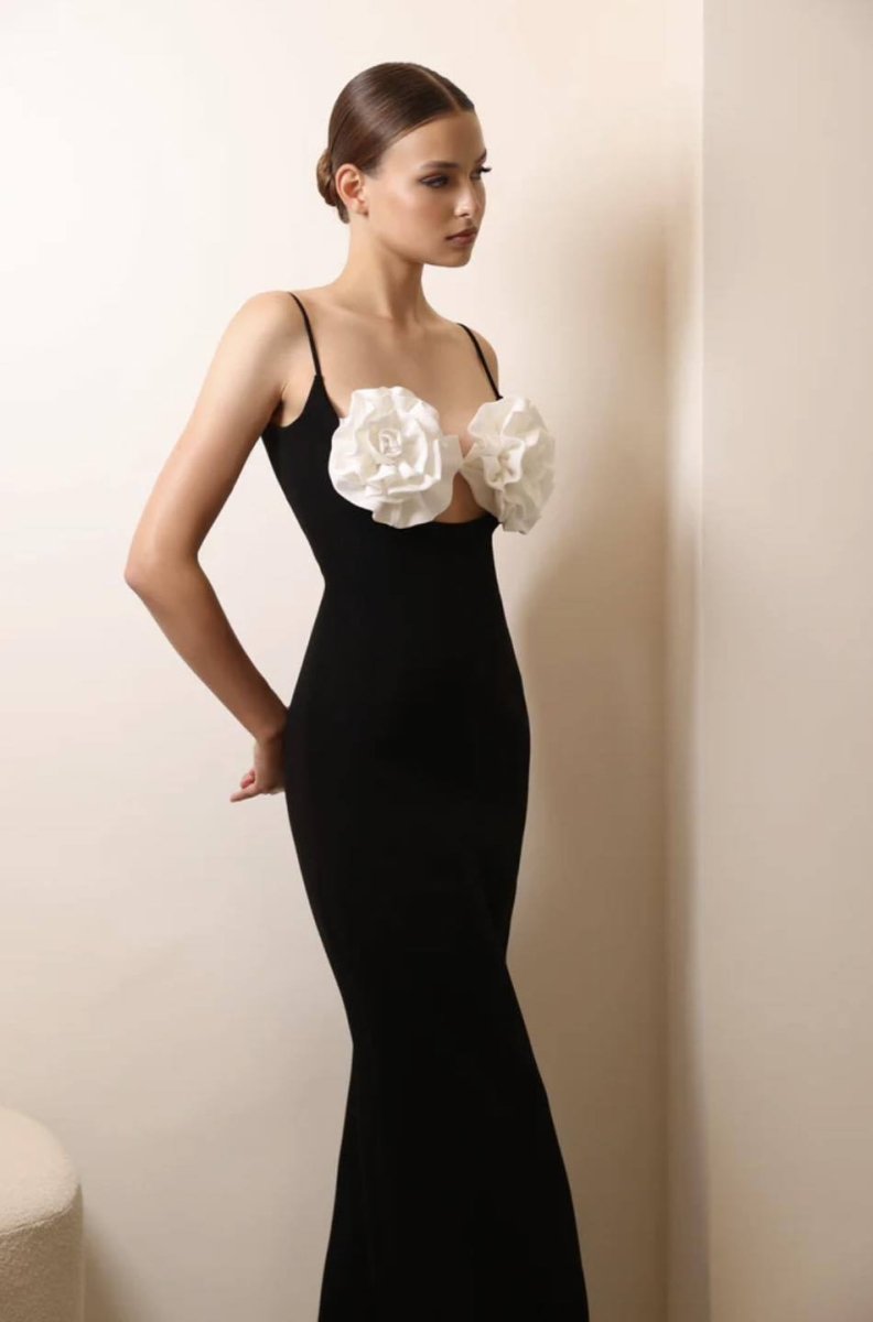 Emily – Geblümtes Maxi-Bandage-Unterkleid