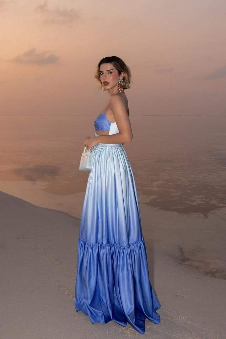 Ethel Maxi-Unterkleid mit Cut-outs und Farbverlauf