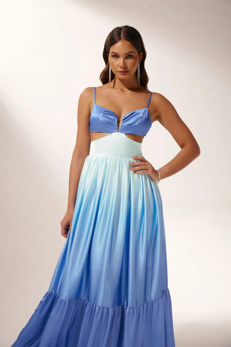 Ethel Maxi-Unterkleid mit Cut-outs und Farbverlauf