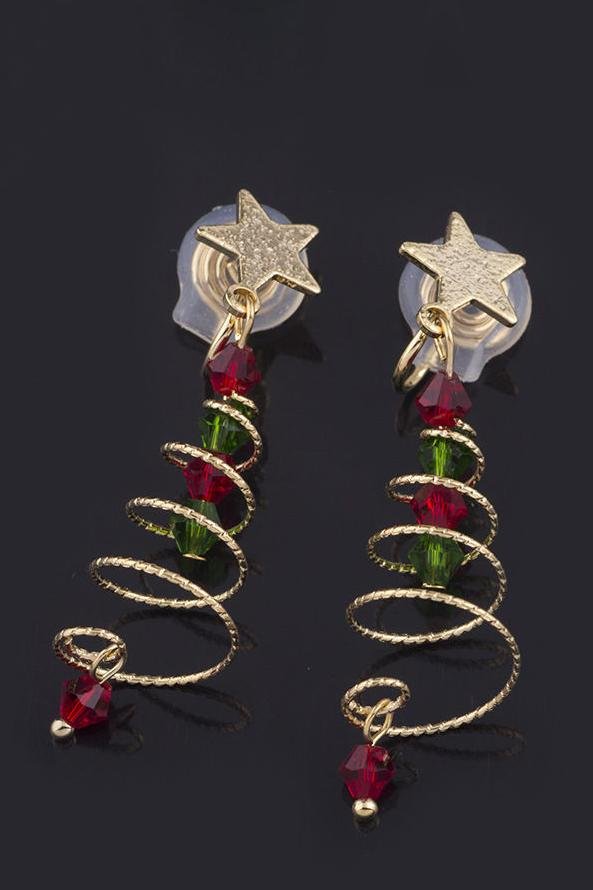 Eudora - Boucles d'oreilles sapin de Noël