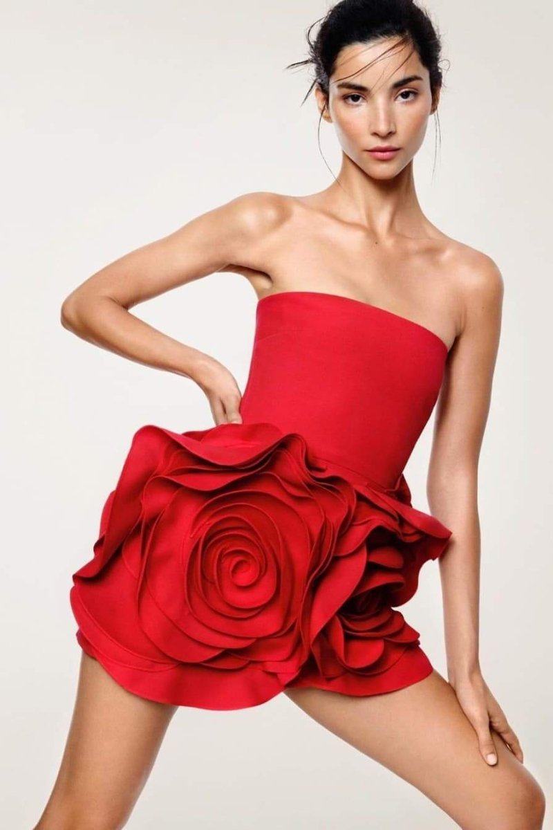 Trägerloses Minikleid „Eudora Flower“