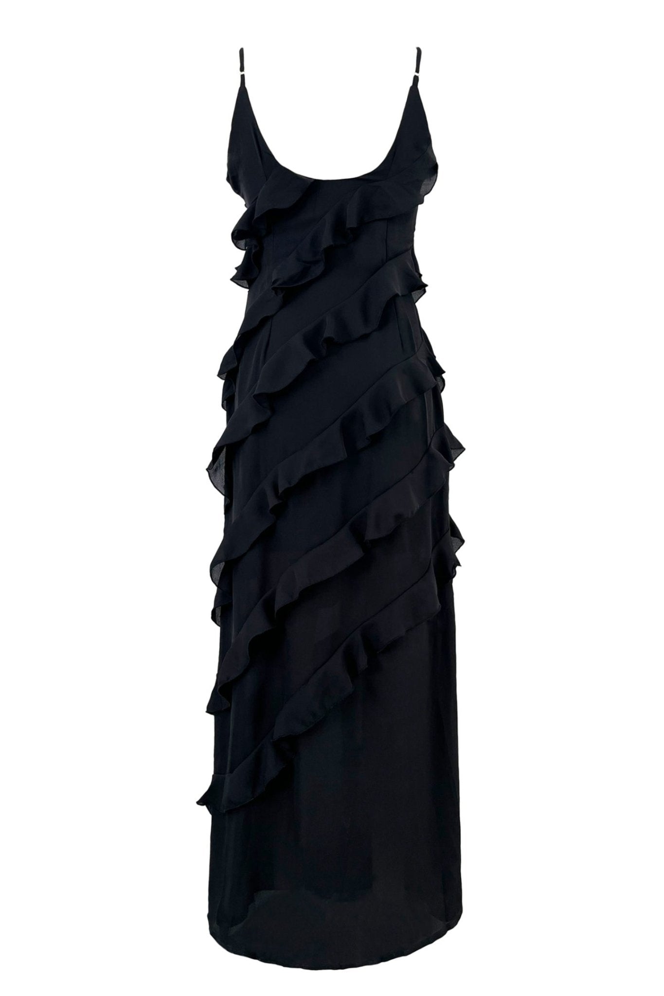 Maxi-Unterkleid aus Chiffon mit Rüschen „Eve“