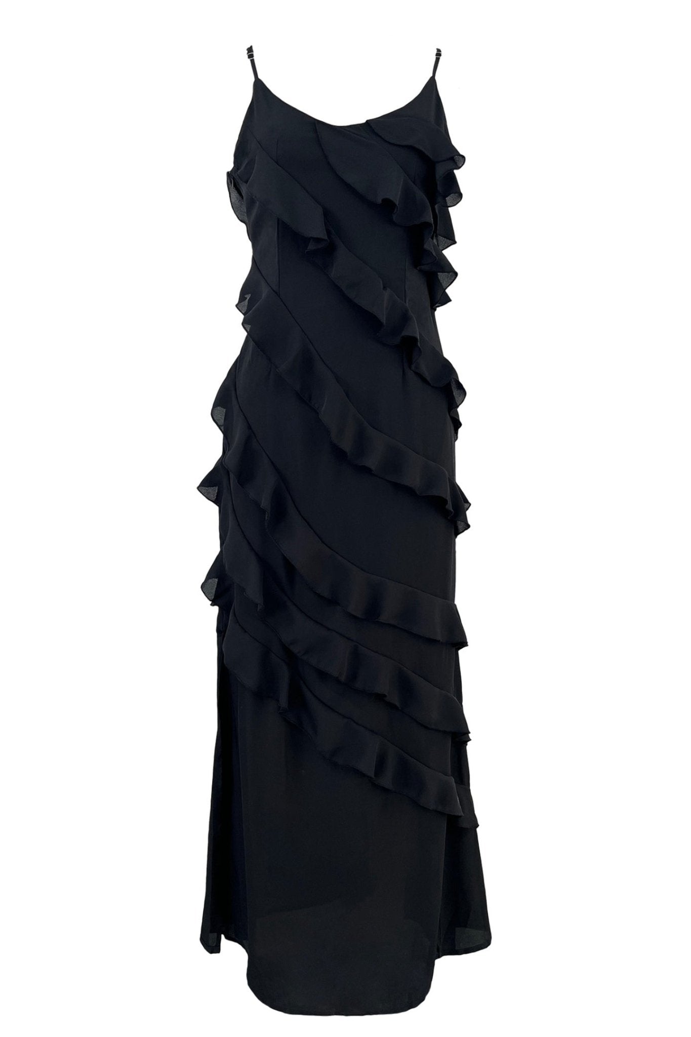 Maxi-Unterkleid aus Chiffon mit Rüschen „Eve“