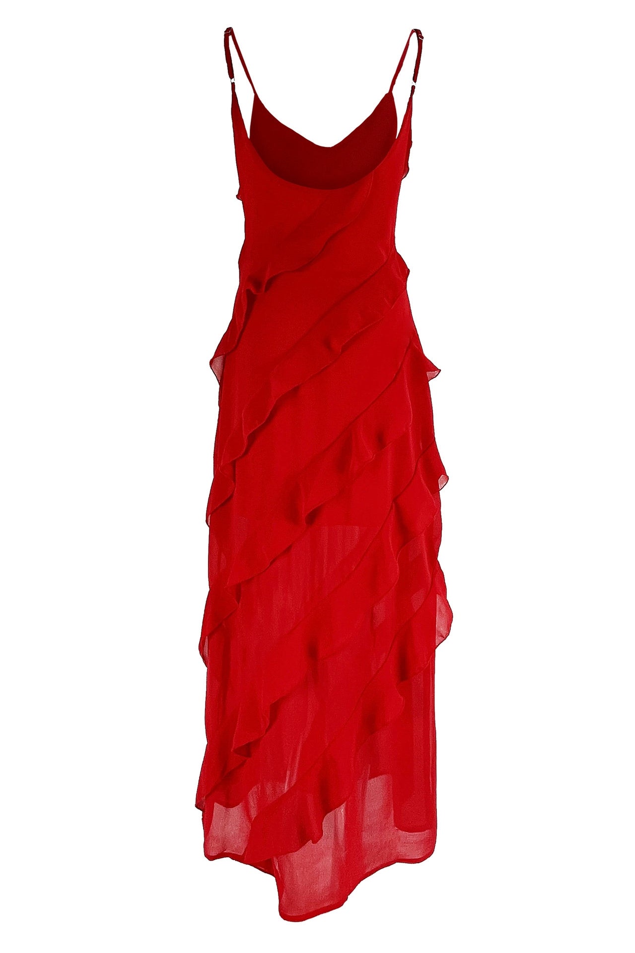 Maxi-Unterkleid aus Chiffon mit Rüschen „Eve“