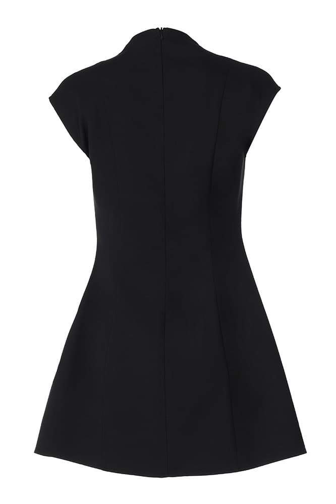 Evelyn Plissiertes Minikleid mit Flügelärmeln