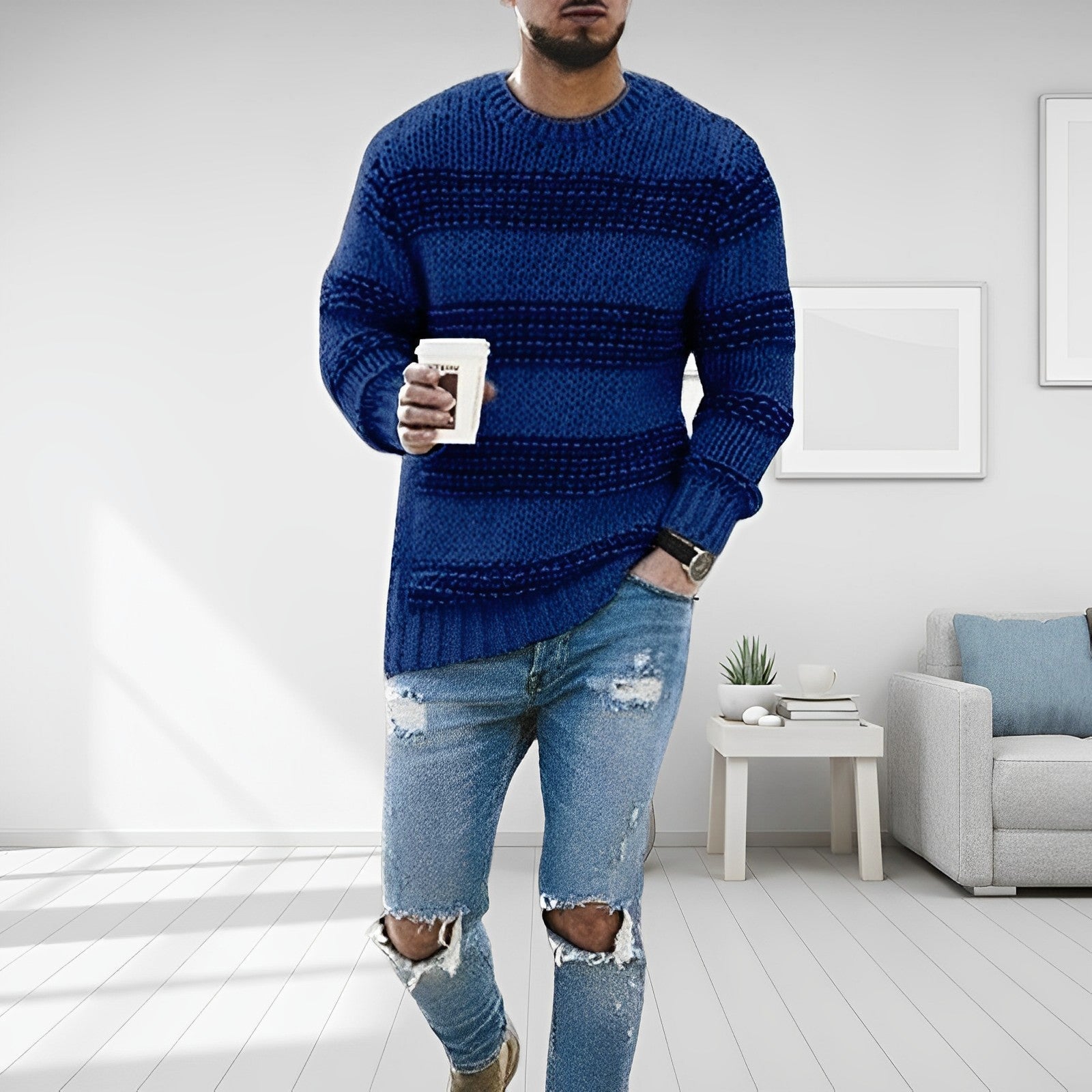 Pull rayé Mateo pour homme