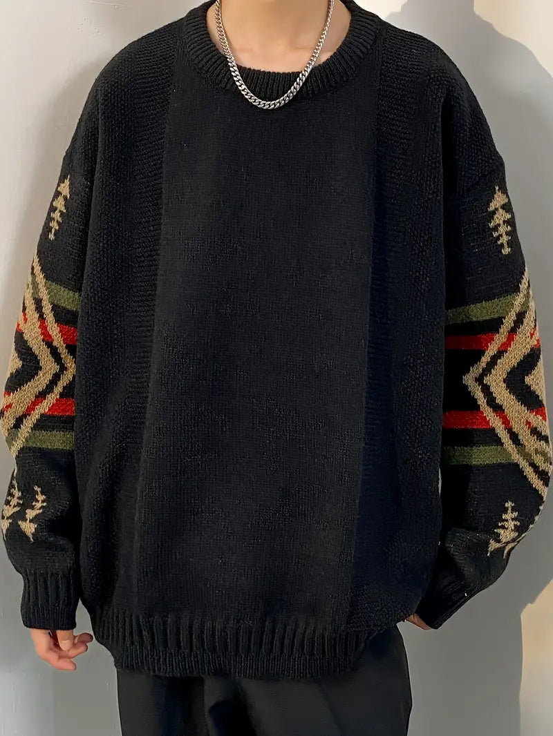 Charles – pull homme à imprimé géométrique