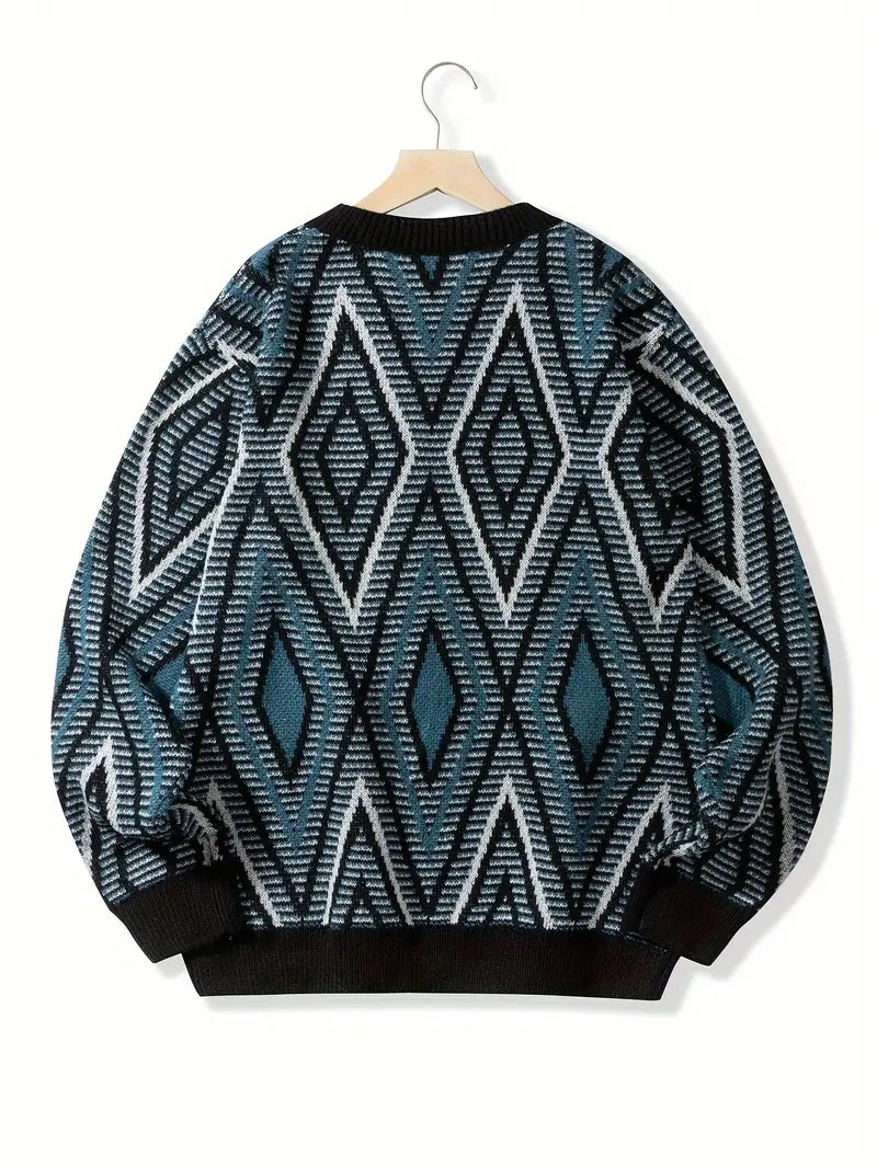 Andrew – Pull géométrique décontracté pour homme