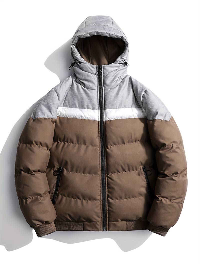 Elijah – veste matelassée décontractée au design color block