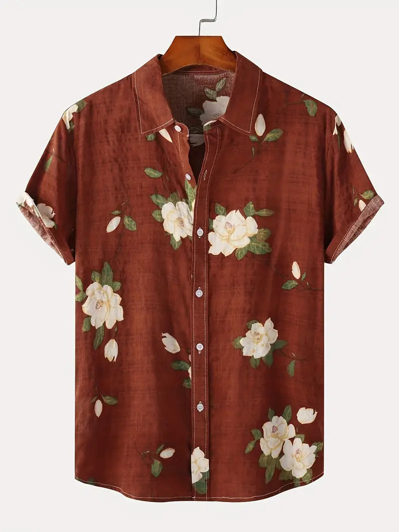 William – chemise décontractée à manches courtes avec divers motifs pour homme