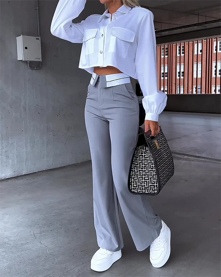 Set Damenbluse und Lange Hose