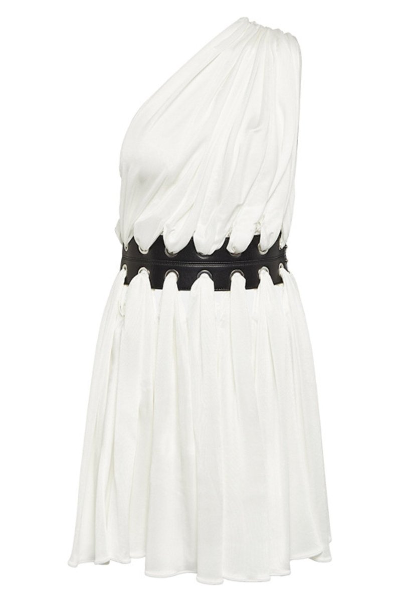 Gemma Minikleid mit One-Shoulder-Träger und Gürtel