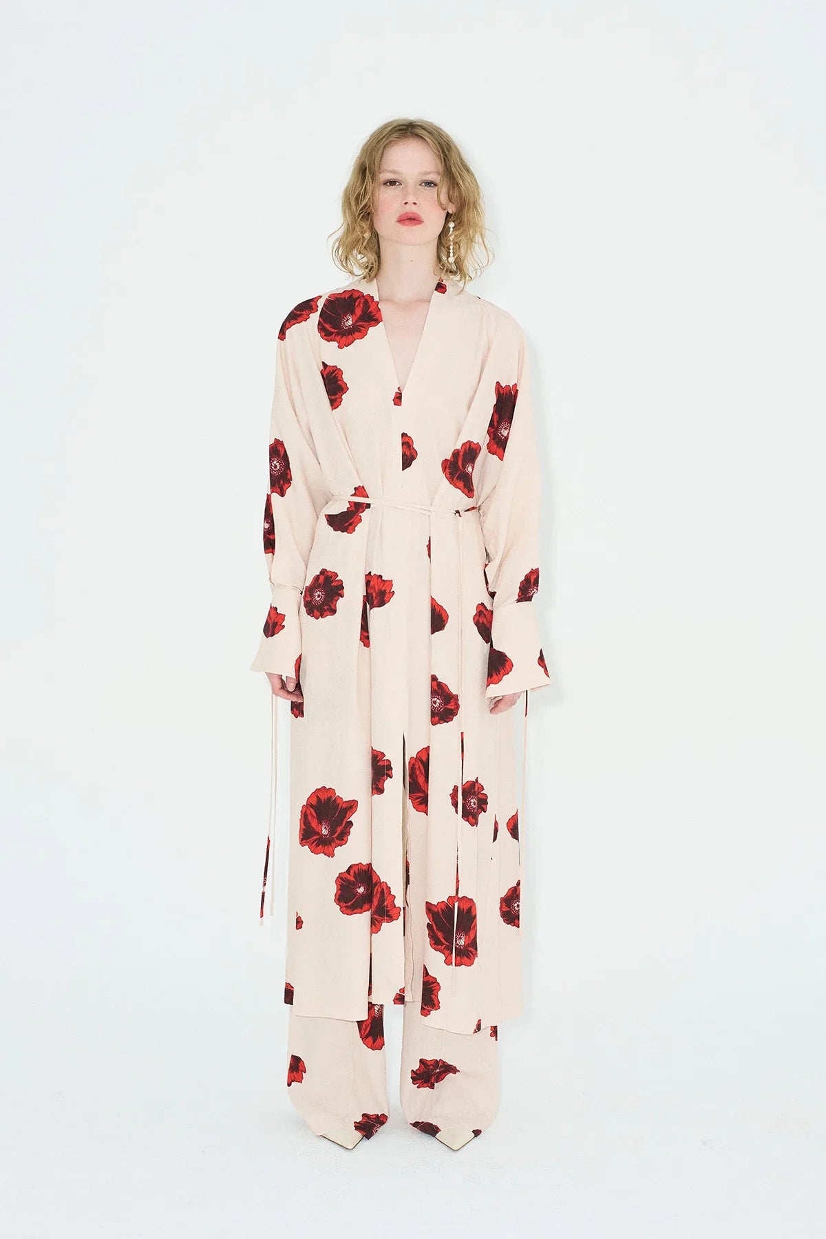 Robe Kimono Imprimé Sahara - Coquelicot