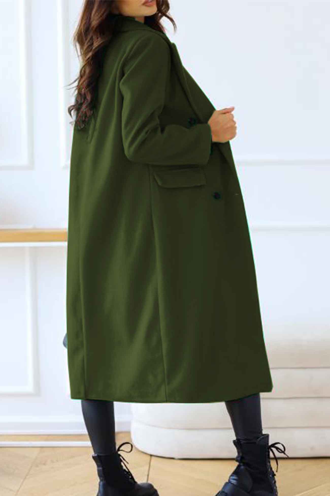Wivor | Manteau croisé avec col à revers – style élégant pour les journées fraîches