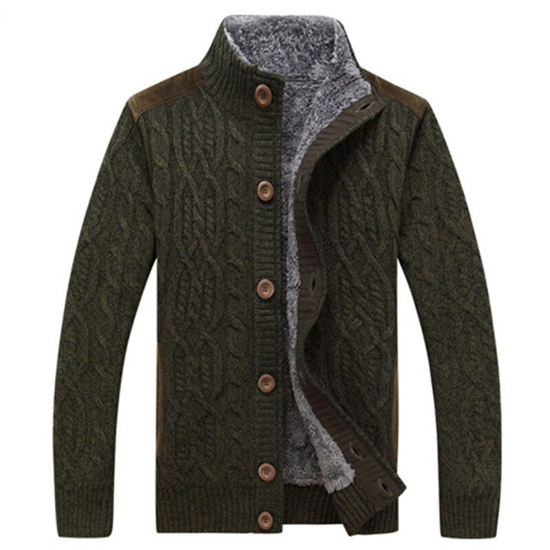 Cardigan pour homme avec doublure en peluche