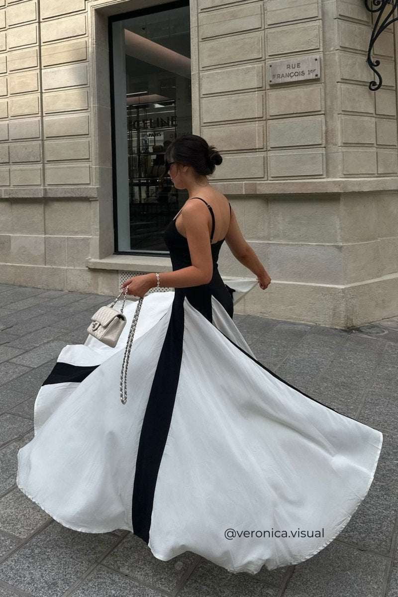 Griselda Maxi-Unterkleid in Blockfarben