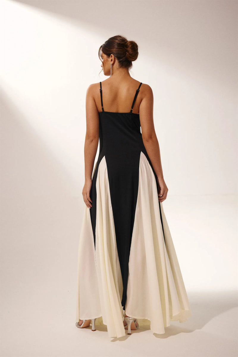 Griselda Maxi-Unterkleid in Blockfarben