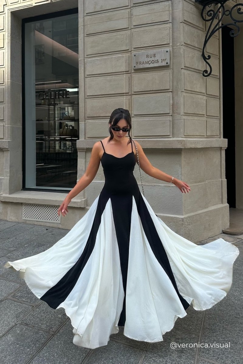 Griselda Maxi-Unterkleid in Blockfarben