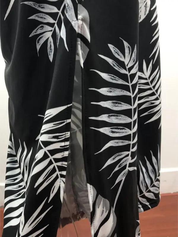 Neckholder-Jumpsuit mit unregelmäßigem Aufdruck für Damen
