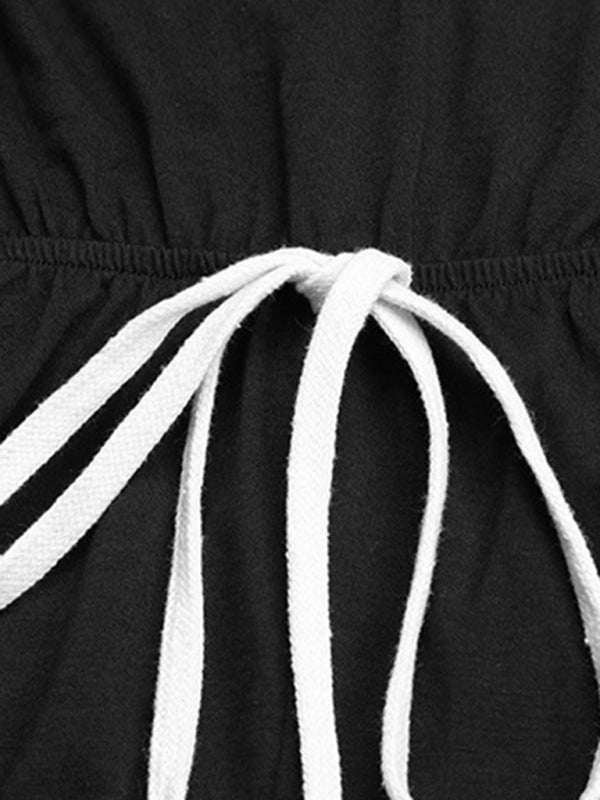 Einfarbiger One-Shoulder-Straps-Overall für Damen