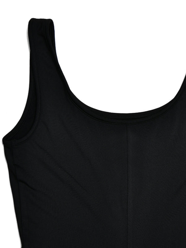 Sexy weicher, bauchkontrollierender, rückenfreier Hosen-Overall mit Nähten